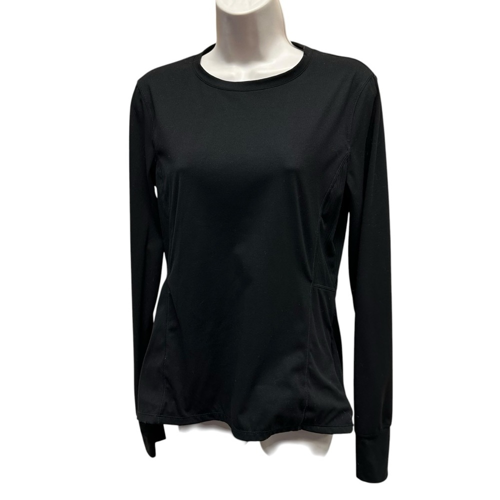 Spyder women’s activewear shirt black thumbholes size medium